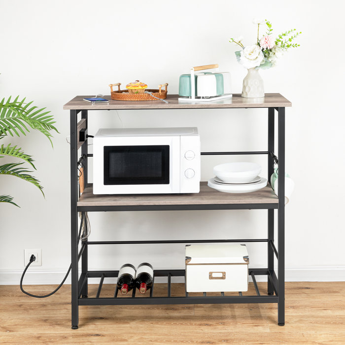 17 Stories Vuto 35.8" Kitchen Island Table with Power Outlet & Reviews ...